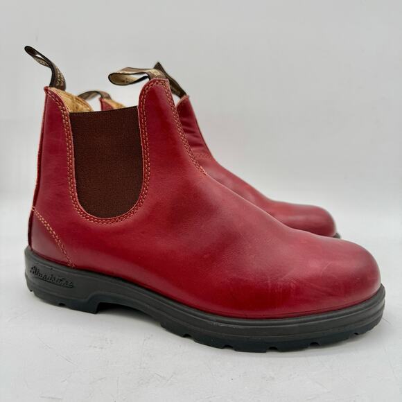 Blundstone Classic Red/Shiraz Leather Pull-On Chelsea Boots Women's Size 10.5 - Picture 2 of 9